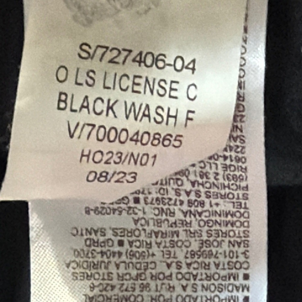 Old Navy Wednesday Addams Shirt Kids XL Black Stay Kooky Cropped Long Sleeve - Picture 5 of 5